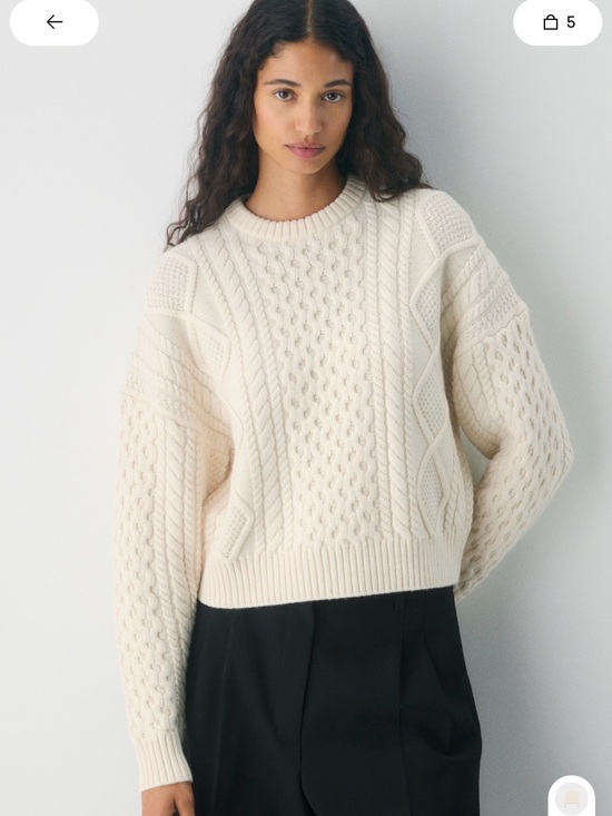 Aritzia Sweaters - Aritzia Heritage Knit Merino Wool Crew High-Hip Sweater